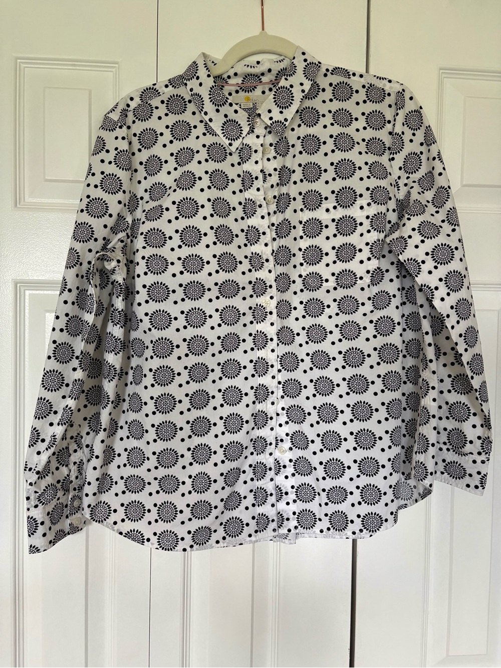 Boden Sunburst Print Blouse – Size UK 16P / US 12P